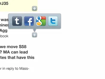 Sharing interaction mockup socialmedia