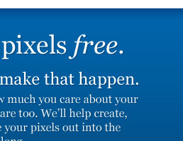 Set Pixels Free atedrake blue georgia italic