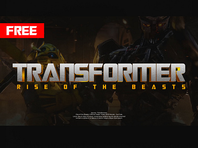 Transformer : Rise of the Beasts Text Effect || Unofficial 3d text effect photoshop robot text text transformer text effect