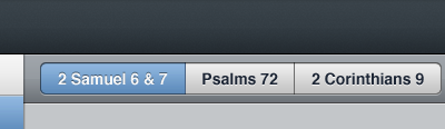 Segmented Button bible interface ipad sproutcore