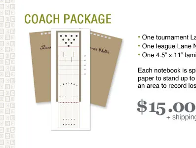 Lane Notes bowling coaching notebooks