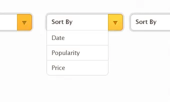Dropdown Select Menu dropdown form orange select sorting