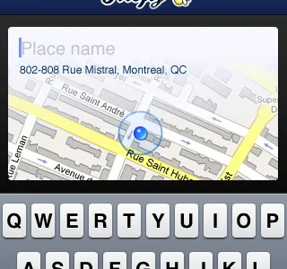 Create New Place geo iphone keyboard maps ui