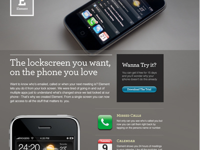 Element Page element iphone web