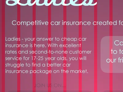 Landing For Ladies elegant grid holding page ladies layout pink prototype wireframe