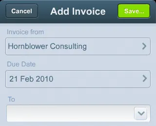Add Invoice iphone xero