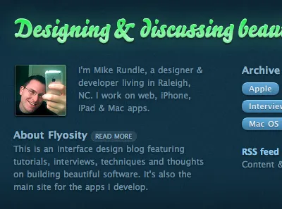 New Flyosity Design: Footer bello pro texture type web design