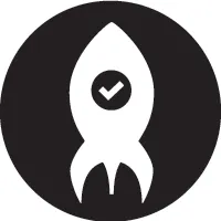 Logo for side project launch logo mono rocket