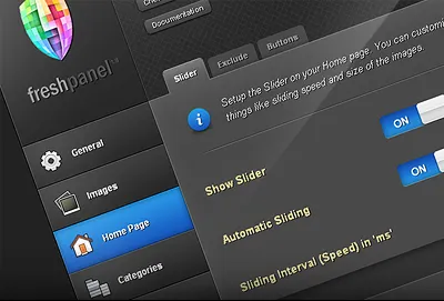 FreshPanel - Theme Options panel for my WordPress themes blog dark theme theme options ui wordpress