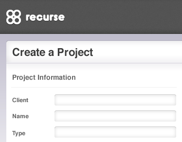Recurse Reskinned form header recurse webapp