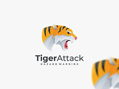 Tiger Attack app branding design graphic design icon illustration logo tiger attack logo tiger coloring tiger icon ui ux vector