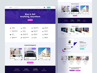 Classified Landing Page ads adsposting buy buyer profile calssified web categories classified classified app classified web application classifiedlandingpage landingpage mobile responsive modern calssified design sell seller profile uiux website application website ui