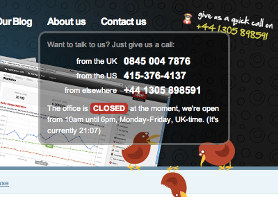 Call aTech Media dialog popup telephone