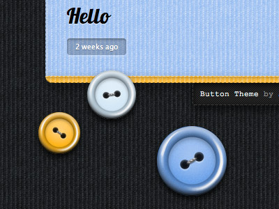 Real Buttons blue button fabric orange tag theme tumblr