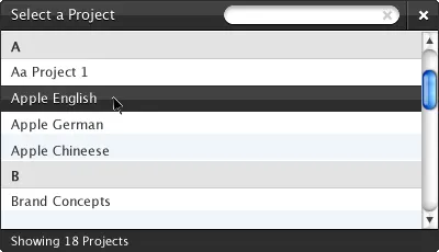 Custom Dropdown black dropdown interface