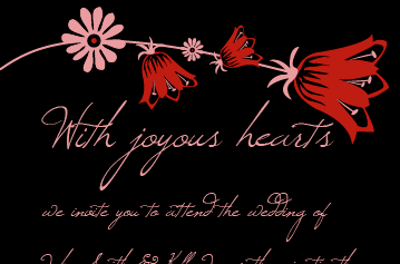 Invitation Illustration flowers invitation romantic