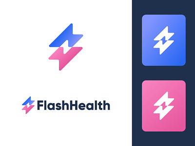 Flash Health - Logo Redesign ⚡ bolt branding canada creative logo creative logo design energy fast flash health health logo healthcare logo medic medic logo redesign spark speed