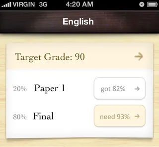 Grades 2 Sneak Peek - full app education grades iphone paper ui wood