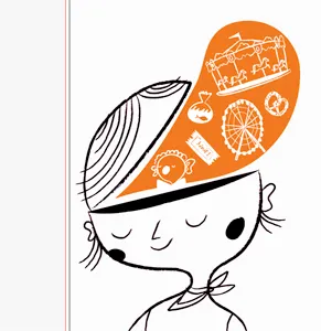 Carnival carnival carousel circus clown ferris wheel girl goldfish illustration pretzel ticket