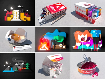 Top 9 2022 - Andrew Kliatskyi 2022 3d adobe best nine brand character character design design graphic design illustration instagram nature render top 9