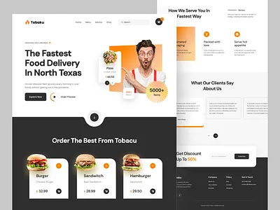 Food Delivery Landing page delivery delivery website eating food food app food delivery application food delivery service food order food website foodie landing page landingpage restaurant ui ux web webheader weblanding website websitedesign