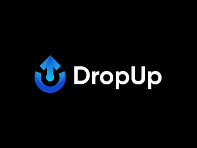 DropUp - water drop and grow logo concept arrow brand brand mark branding business grow creative logo drop grow growth idenity logo logo mark logodesign minimal logo natural tech technology up water water drop