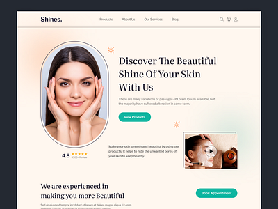 Skin Care Landing page | Beauty Product Website beauty beauty product website dailyui design figma graphic design landing page product salone skin care ui ui design uiux user interface uxdesign web web design web template webdesign website