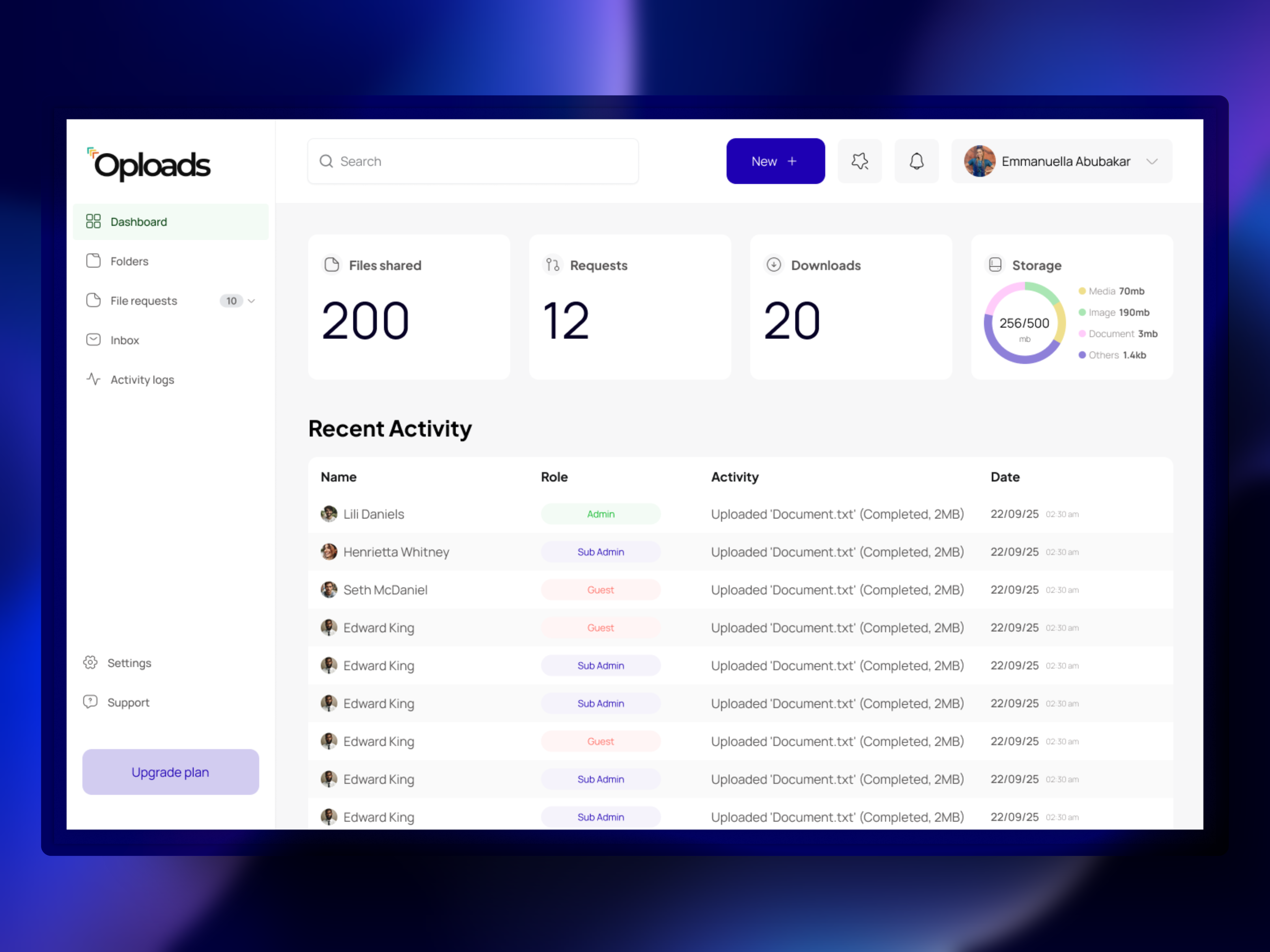 Example of Web App Design