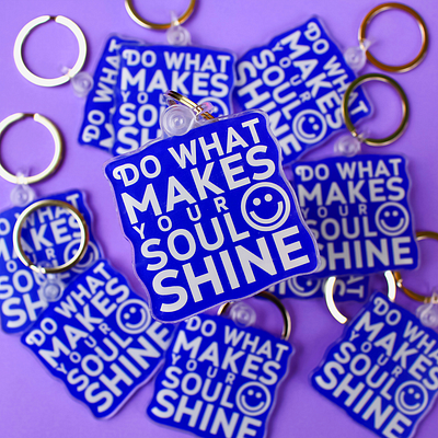 Do what makes your soul shine Keychain good type graphic design keychain typography typography vector