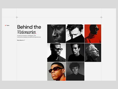 Studio Team Section branding design framer website illustration landing page ui landingpage team team section typography ui