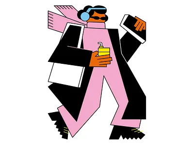 In a Rush branding character color design graphic design illustration ui vector