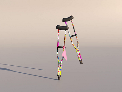 Crutches 3d animation blender crutches walking