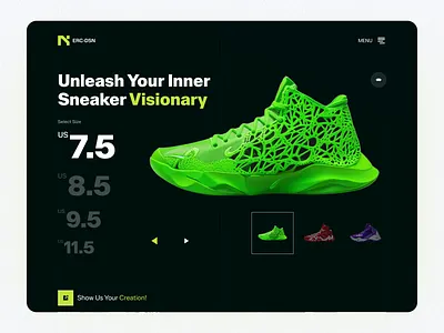 SNKRS - Show Us Your Creation! 2025 app design entry flat shoe ui snkrs ui ux web website