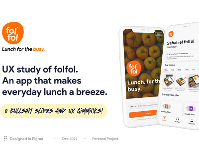 Folfol - Mobile App app casestudy design food meal plan meal prep mobile