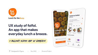Folfol - Mobile App app casestudy design food meal plan meal prep mobile