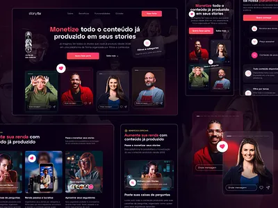 Story TV - Website blogger influencer instagram stories instagram template landingpage social media social network ui uidesign uxdesign youtuber