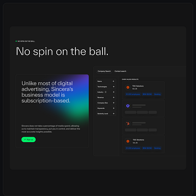 Sincera clean design framer website minimal modern startup ui website design