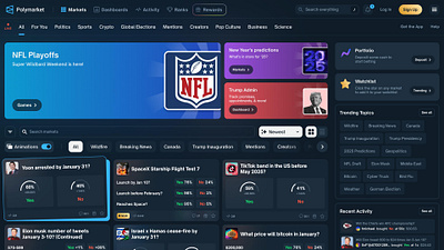 PolyMarket UI Design polymarket product design ui web3