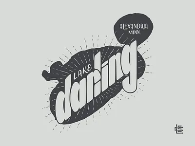 Lake Darling for Lakes Supply Co. apparel cabin fishing hand lettering lake minnesota outdoors t shirt