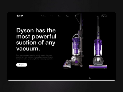 Dyson appdesign dailyui figma landingpage layout productdesign ui ux websitedesign