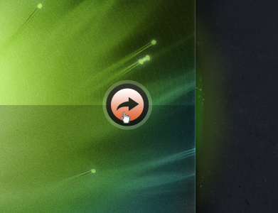 Rotate right button design glow interface product site texture web