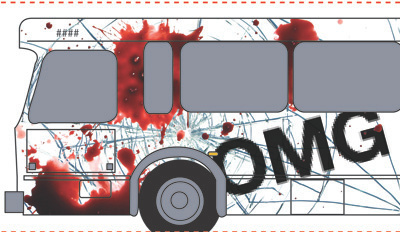 Texting While Driving Buss Wrap bus wrap texting while driving twd