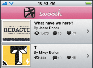 Swoosh for iPhone ~ Popular Shots dribbble iphone swoosh