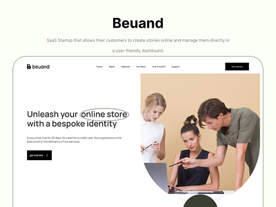 Beuand Landingpage design ecommerce interaction design landingpage modern design shop store ui ux design web design