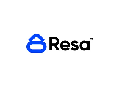 Resa Logo Design 3d software branding creative logo design home logo house house logo icon logo minimalist modern real estate resa residential roof saas software logo virtual reality vr box vr logo