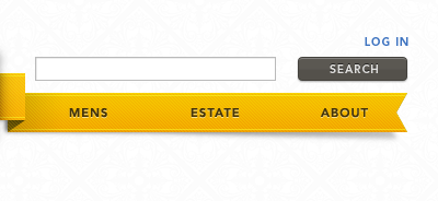 Ribbon Nav avenir background button gold nav navigation ribbon search texture yellow