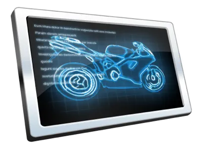 Moto Lab X-ray blue illustration silver