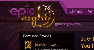 Epic dark epic logo purple