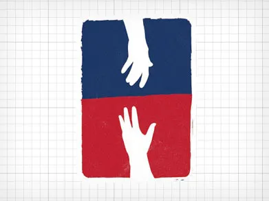 Help-For-Haiti blue h haiti hands help identity letter h logo non profit red