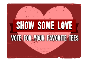 Vote callout banner grunge heart red